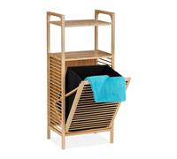 Relaxdays Meuble à linge en bambou