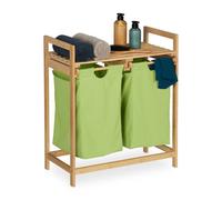 Relaxdays Meuble à linge en bambou