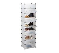 Relaxdays Meuble chaussures rangement 10 casiers