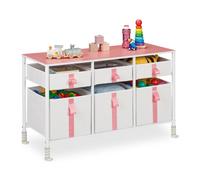 Relaxdays Meuble de rangement enfants 6 tiroirs