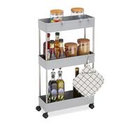 Relaxdays Meuble polyvalent avec 3 étagères