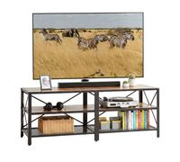 Relaxdays Meuble TV 4 niches