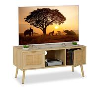 Relaxdays Meuble TV aspect rotin