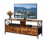 Relaxdays Meuble TV bas avec rangement