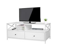 Relaxdays Meuble TV bas tiroirs