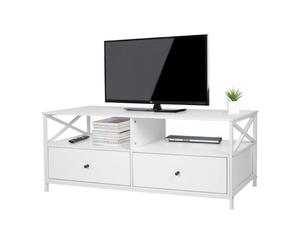 Relaxdays Meuble TV bas tiroirs