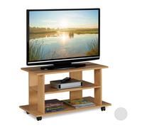 Relaxdays Meuble TV sur roulettes