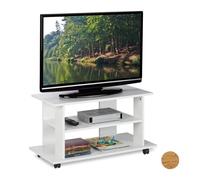 Relaxdays Meuble TV sur roulettes
