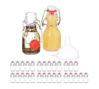 Relaxdays Flaschen Set, Bocal de conservation, Transparent