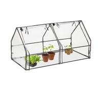 Relaxdays Mini-serre PVC avec 2 portes