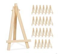 Relaxdays Minichevalet, lot décoratif et pratique de 24, en bois, pour un mariage ou anniversaire, nature