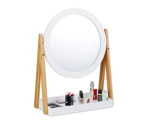 Relaxdays Miroir cosmétiques bambou et MDF