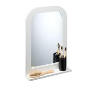 Relaxdays Miroir mural avec surface de rangement