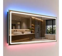 Relaxdays Miroir de salle de bains rétroéclairé
