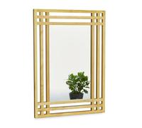 Relaxdays Miroir en verre avec cadre bois de pin, décoration, H x L x P : env. 70 x 50 x 2 cm, pour salle bain, nature