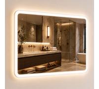 Relaxdays Miroir LED de salle de bains dimmable
