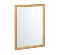 Relaxdays Miroir mural avec cadre en bambou