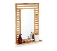 Relaxdays Miroir mural avec surface de rangement