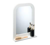 Relaxdays Miroir mural avec surface de rangement