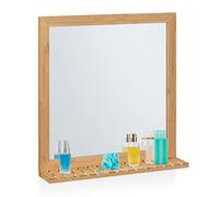 Relaxdays Miroir mural avec surface de rangement