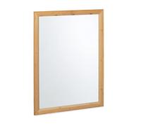 Relaxdays Miroir mural avec cadre en bambou