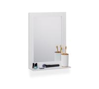 Relaxdays Miroir avec surface de rangement