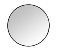 Relaxdays Miroir Rond en métal Ø 50 cm, Mural, Noir, pour Couloir, Salle de Bain ou Salon