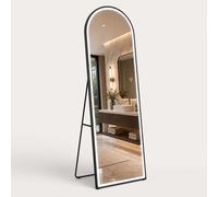 Relaxdays Miroir sur pied éclairé