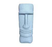 Relaxdays Moai Figurine XXL décorative de Jardin Tête de Rapa NUI H x l x P : 47 x 20 x 18 cm, Grande Statue d'île de Pâques, en résine, Gris