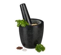 Relaxdays Mortier en granit avec pilon long