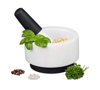 Relaxdays Mortier et pilon en marbre