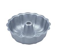 Relaxdays Moule à gâteaux, 24 cm de diamètre, antiadhésif, pour cakes marbrés, gâteaux éponges, acier, carbone, argenté