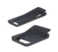 Relaxdays Moule à Tarte, Lot de 2, Fond Amovible & Trous, 2 Tailles, antiadhésif, Plat pour tourte, Quiche, Anthracite