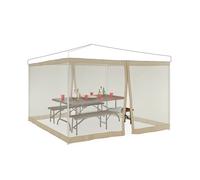 Relaxdays Moustiquaire pergola beige 3 x 3 m