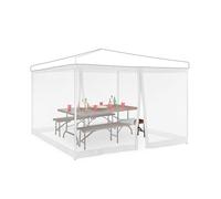 Relaxdays Moustiquaire pergola blanche 3 x 3 m