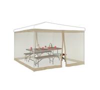 Relaxdays Moustiquaire pergola beige 3 x 3 m