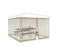 Relaxdays Moustiquaire pergola beige 3 x 3 m