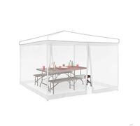 Relaxdays Moustiquaire pergola blanche 3 x 3 m