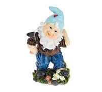 Relaxdays Nain de Jardin avec pioche, résiste aux intempéries, HxLxP : 32x19x14 cm, Figurine, Lutin, Multicolore