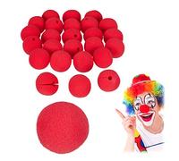 Relaxdays Nez de Clown, Lot de 100, Enfants & Adultes, Mousse, Carnaval, Halloween, Accessoire de Clown, Rouge