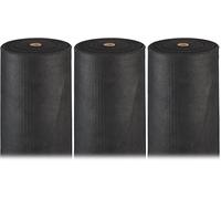 Relaxdays, Noir Anti-Mauvaises Herbes 50 m, Bâche tissée, Toile 150g/m² paillage, Résiste Rayons UV, antidéchirure (Lot de 3)