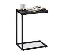 Relaxdays Petite table d'appoint en U Métal Bois