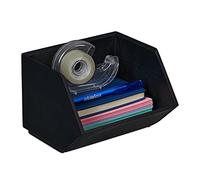 Relaxdays Organisateur Bureau, 1 Compartiment, Bambou, empilable, Multifonction, HLP env. 12,5x17,5x15,5 cm, Anthracite