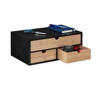 Relaxdays Organiseur de bureau avec 3 tiroirs