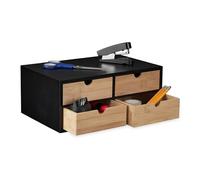 Relaxdays Organiseur de bureau 4 tiroirs