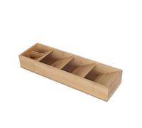 Relaxdays Organisateur de Couverts en Bambou Naturel, 5 Compartiments, HxLxP 6x40x12 cm