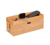 Relaxdays Rangement câbles bambou