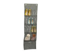Relaxdays Organiseur à Chaussures, 15 Pochettes, à Suspendre, HxLxP : 158x47,5x5 cm, Range-Souliers, Gris - Transparent