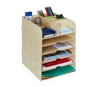 Relaxdays Organiseur bureau avec étagères