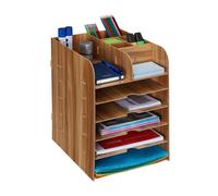 Relaxdays Organiseur bureau avec étagères